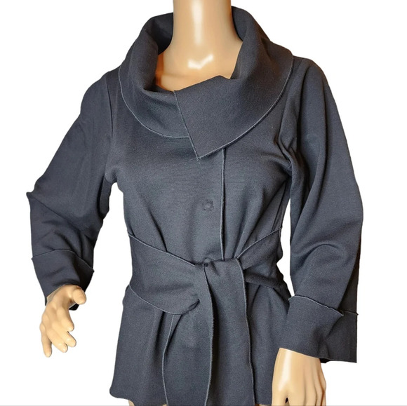 Theory ponte attached waist tie button up jacket - Picture 7 of 17